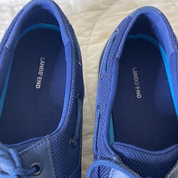 Lands End Mens Lightweight Boat Shoes Blue 13D - Picture 2 of 11
